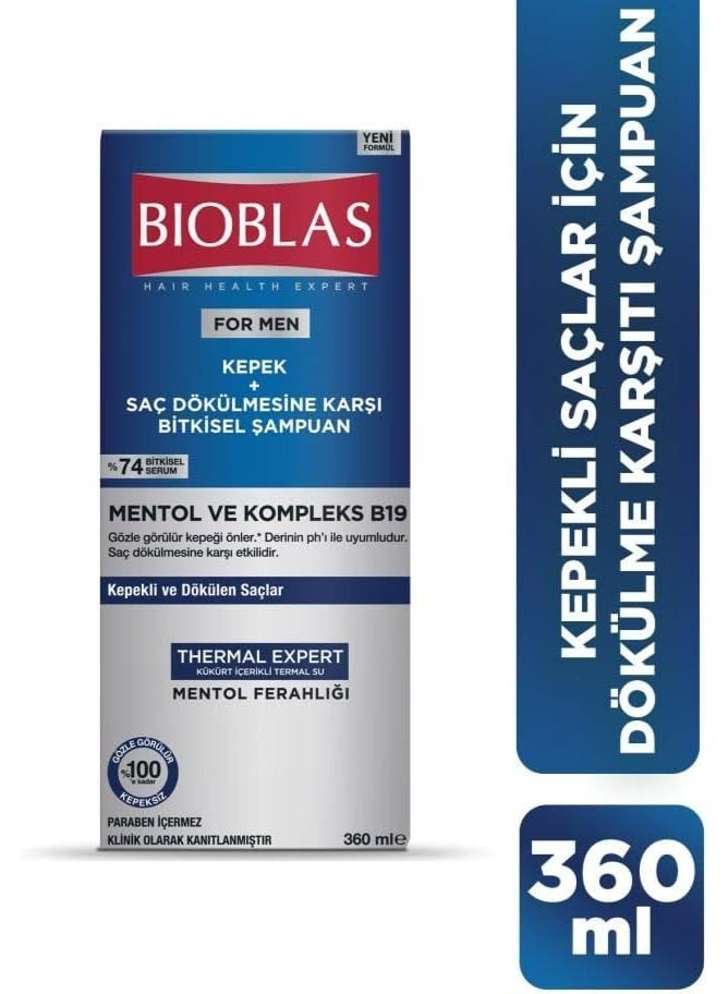 BIOBLAS Thermal Expert Men Shampoo for Anti-Dandruff & Hair Loss Care, Deep Cleansing Formula for Scalp and Hair, Daily Men’s Shampoo, 360ml - Image 2